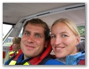 Zunaechst haben wir erstmal das Wassertaxi bestiegen.