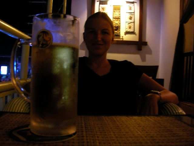 Siem Reap - Abends Erholung beim Bier!