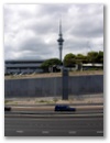 Annaeherung an Downtown Auckland von unserem Hostel aus