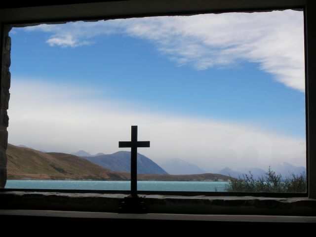 Der schoenste Blick aus einer Kirche, den wir auf unserer Reise gesehen haben!