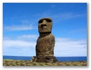 Osterinsel: ein einzelner Moai