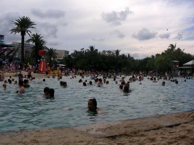 Southbank: Das ehemalige Expo-Gelaende ist heute Vergnuegungspark.