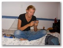 Zurueck im Hostel schreibt Sabine Blog. Am Dienstag geht es ja schon weiter nach Patagonien.