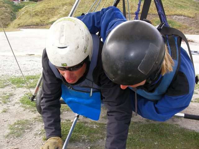 Schon mal die Flugposition testen.
