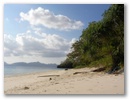 Kaffeepause an einem neuen Strand.