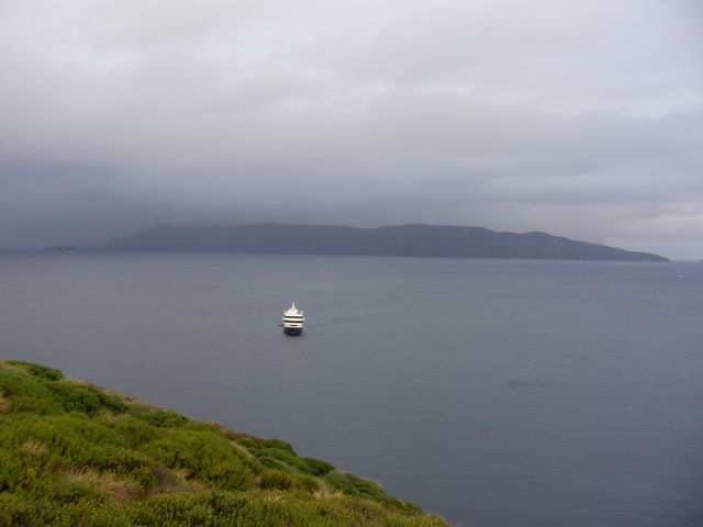 Unten wartet unser Schiff.