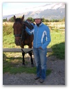 Naechster Tag: Heute reitet Bine auf Monty.