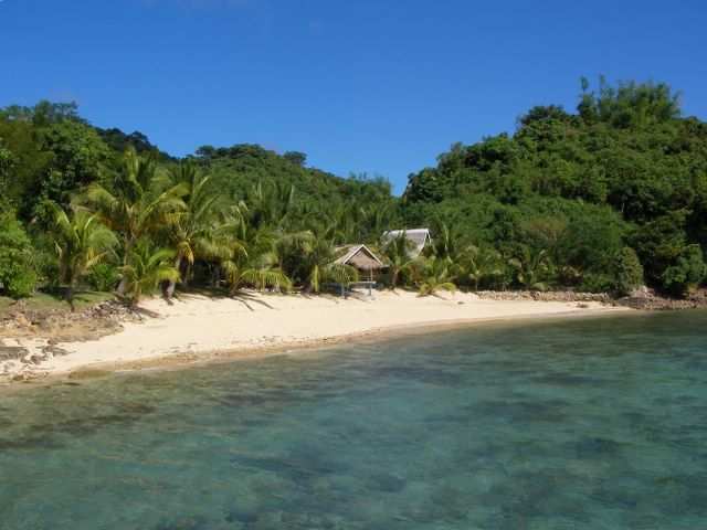 Angekommen: Unser Privatstrand fuer 5 Tage.