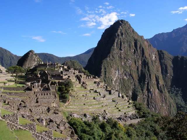 Machu Picchu im Sonnenschein