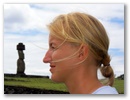 Sabine hat ihn gleich zu ihrem Lieblings-Moai erkoren.