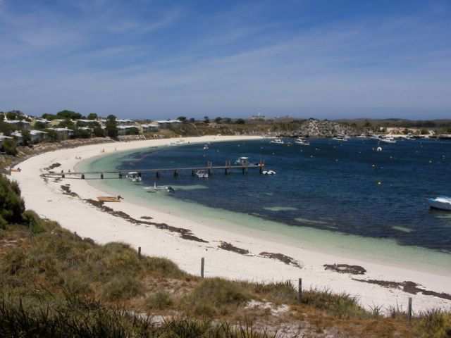 Strand auf Rottnest Island - ueber Weihnachten leider alles ausgebucht.