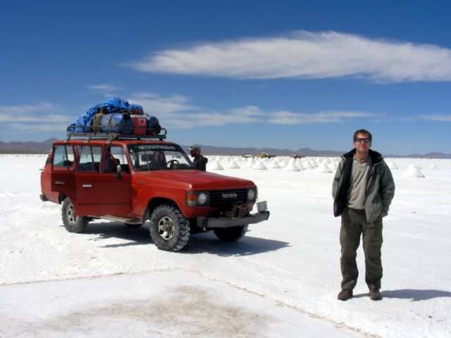 Unser Jeep. Gleich geht's weiter...
