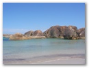 Die “Elephant Rocks” am schoenen Sandstrand!