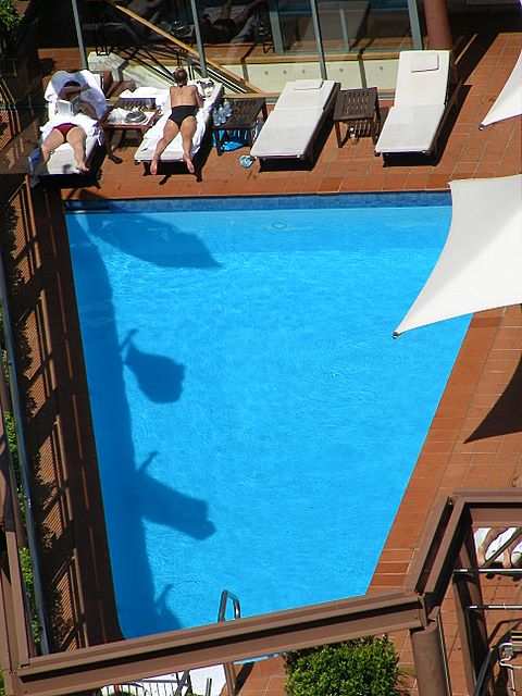 Der Hyatt Pool ist nicht gerade der groesste.
