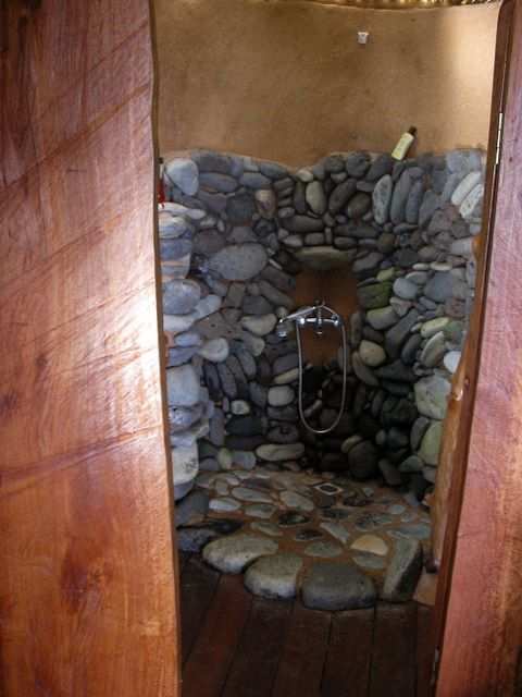 ...mit kreativer Dusche.