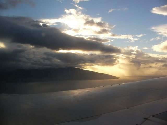 Schliesslich morgendlicher Anflug auf Tahiti.