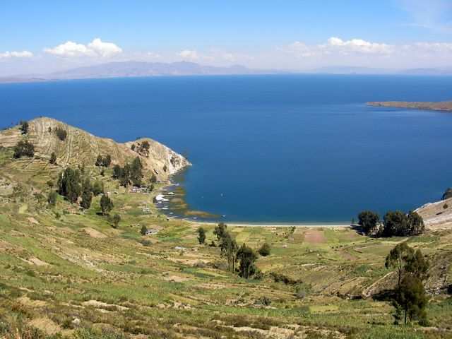 Across the lake, the deep blue lake...