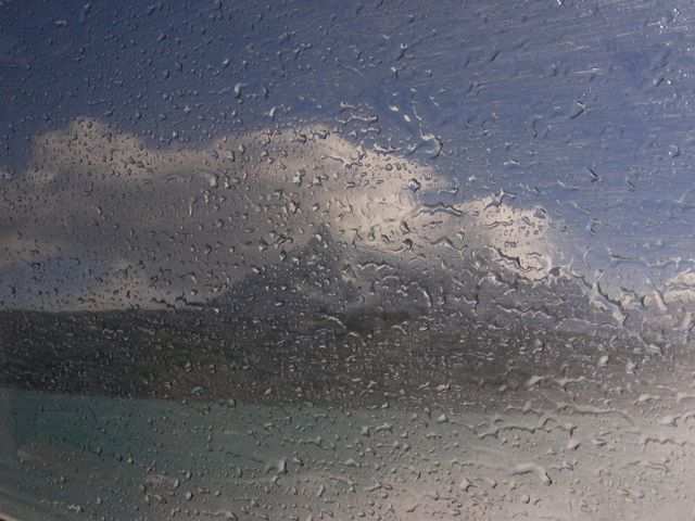 Blick aus dem Fenster.